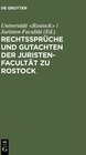 Buchcover Rechtssprüche und Gutachten der Juristen-Facultät zu Rostock