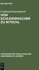 Buchcover Von Schleiermacher zu Ritschl