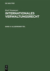 Buchcover Karl Neumeyer: Internationales Verwaltungsrecht / Allgemeiner Teil