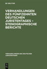 Buchcover Verhandlungen des Fünfzehnten deutschen Juristentages – Stenographische Berichte