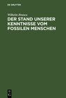 Buchcover Der Stand unserer Kenntnisse vom fossilen Menschen