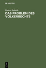 Buchcover Das Problem des Völkerrechts