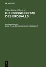Buchcover Die Pressgesetze des Erdballs / Das österreichische Preßrecht