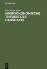 Buchcover Mikroökonomische Theorie des Haushalts