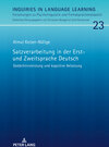 Buchcover Satzverarbeitung in der Erst- und Zweitsprache Deutsch